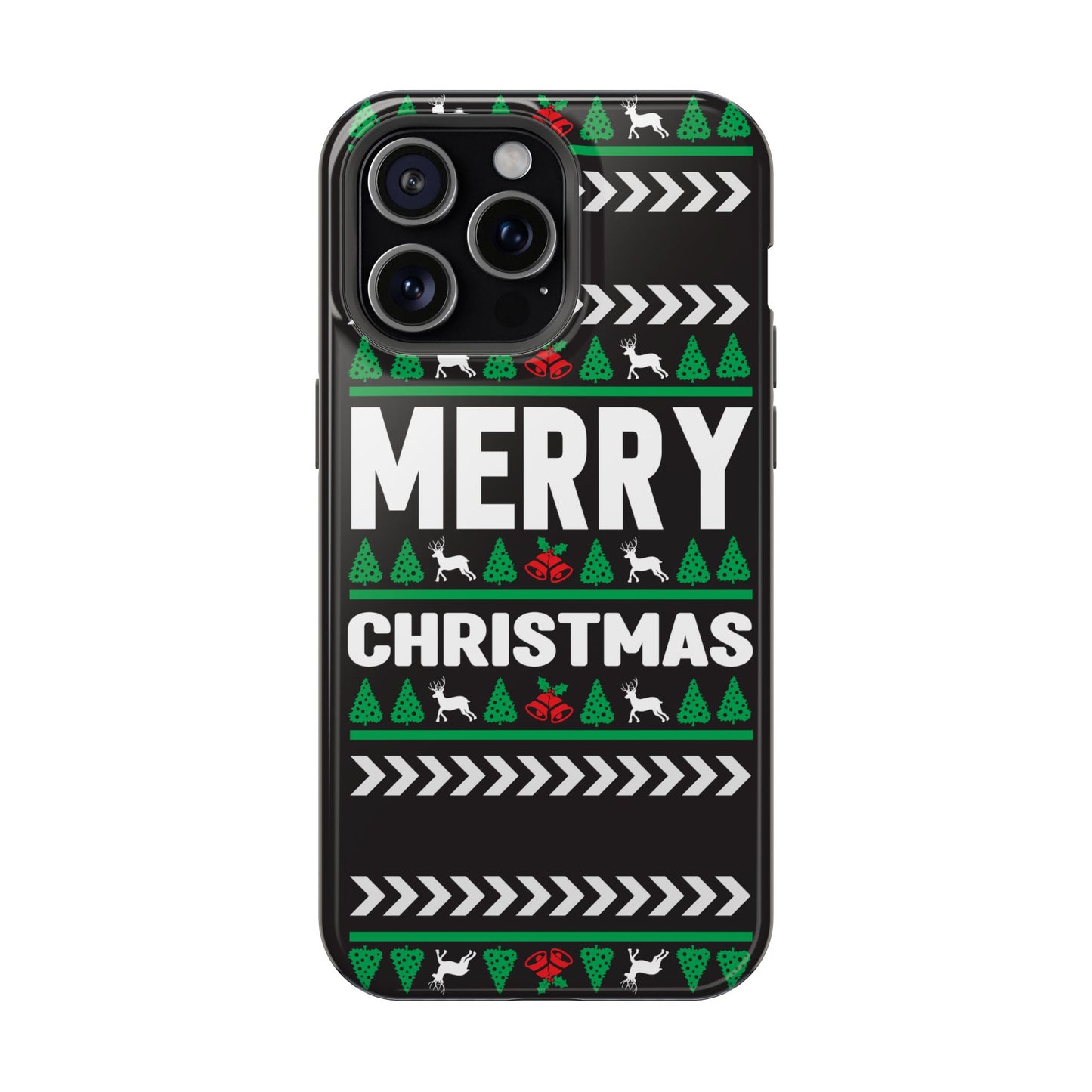 Christmas - Magnetic Tough Cases - Merry Christmas - Black & Green