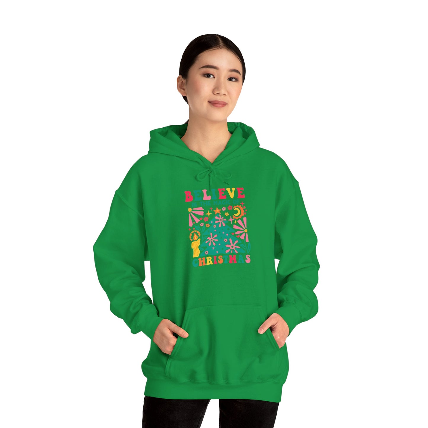 Christmas - Unisex Heavy Blend™ Hooded Sweatshirt - Believe In The Magic Of Christmas