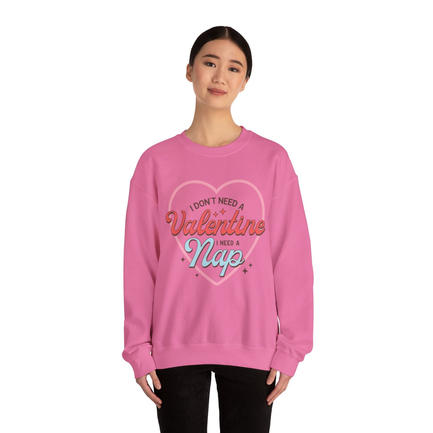 Valentine's - Unisex Heavy Blend™ Crewneck Sweatshirt - Valentine Nap