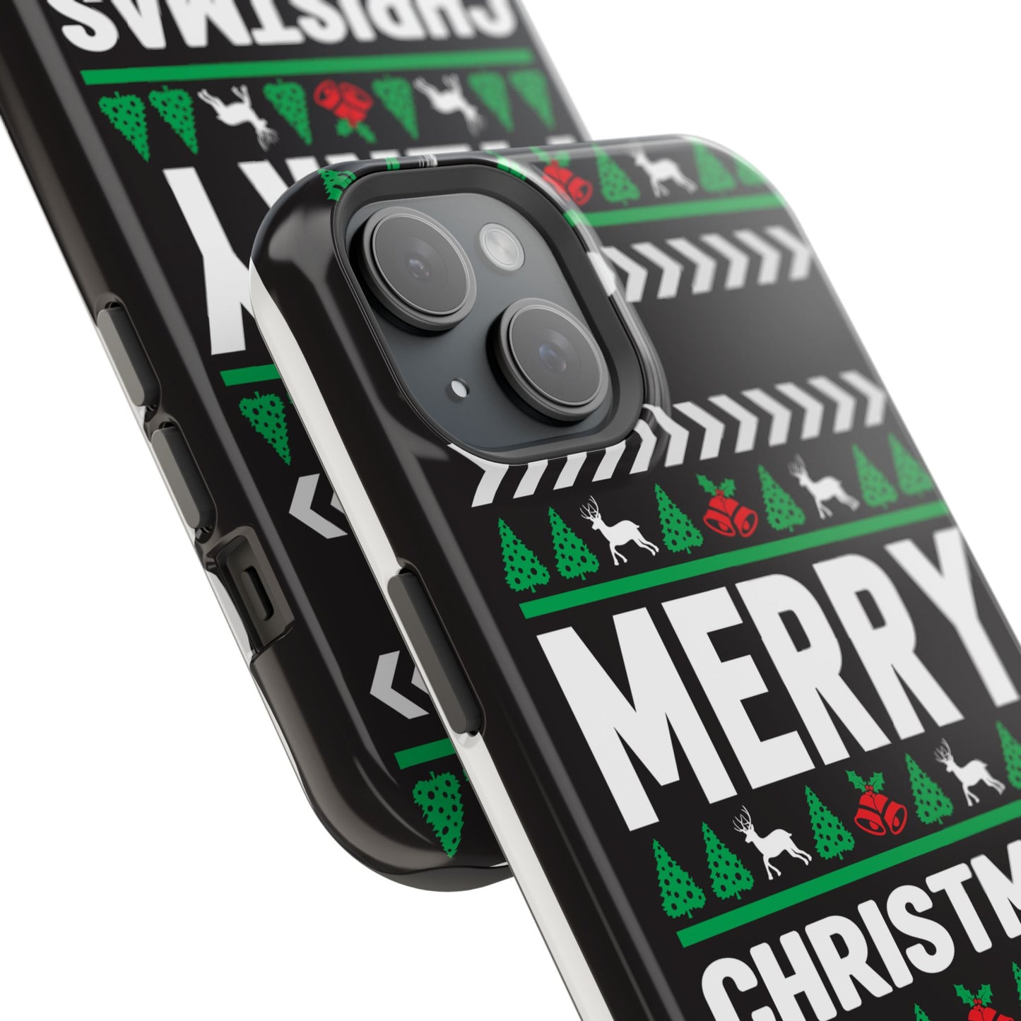 Christmas - Magnetic Tough Cases - Merry Christmas - Black & Green