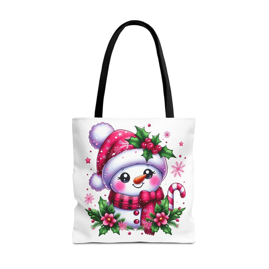 Christmas - Tote Bag (AOP) - Pink Snowman