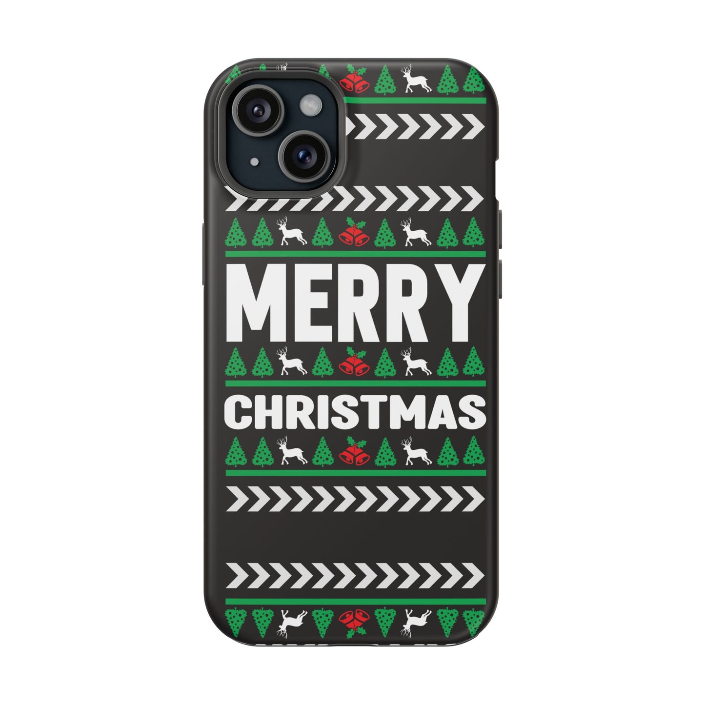 Christmas - Magnetic Tough Cases - Merry Christmas - Black & Green