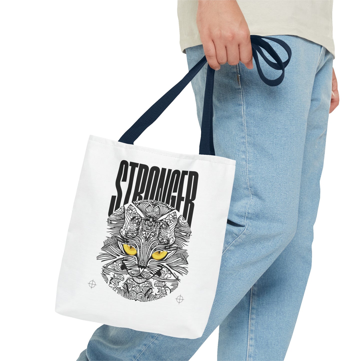 Tote Bag (AOP) - Stronger - White