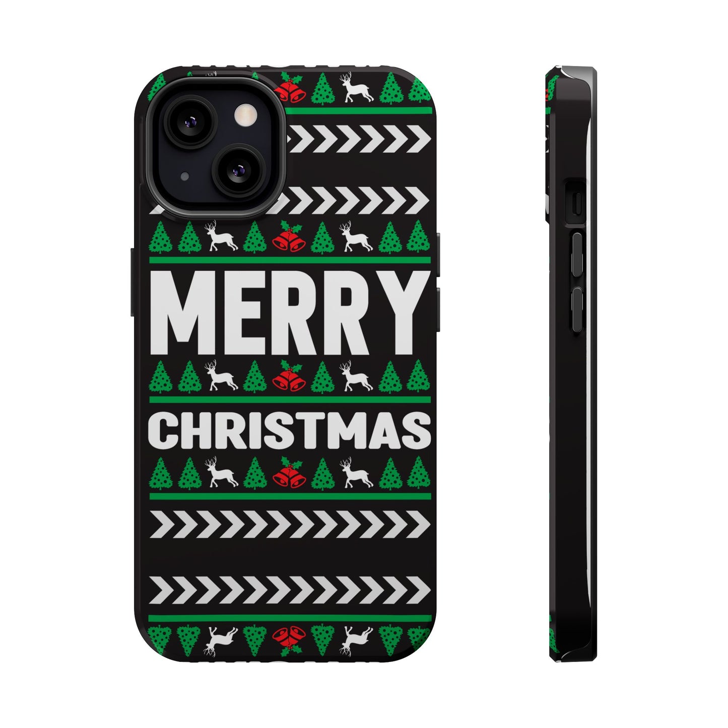 Christmas - Magnetic Tough Cases - Merry Christmas - Black & Green