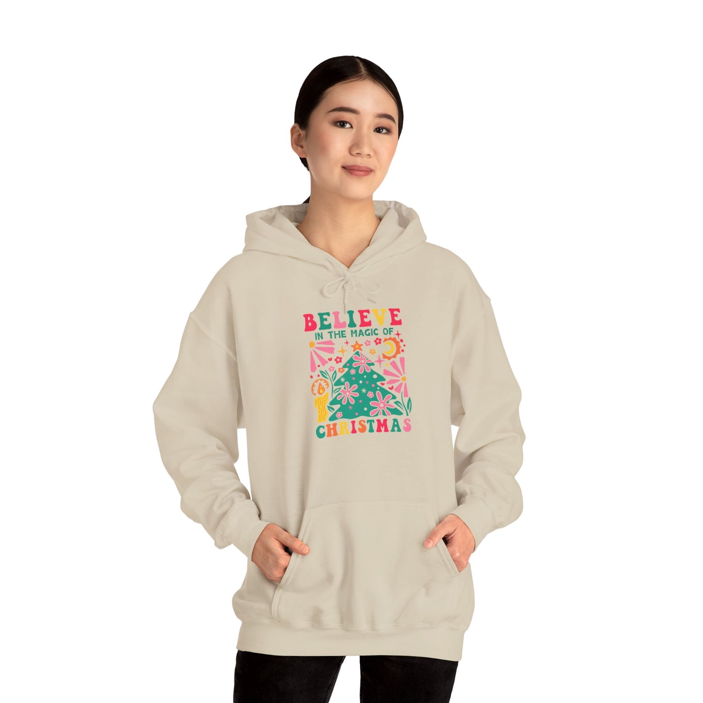 Christmas - Unisex Heavy Blend™ Hooded Sweatshirt - Believe In The Magic Of Christmas