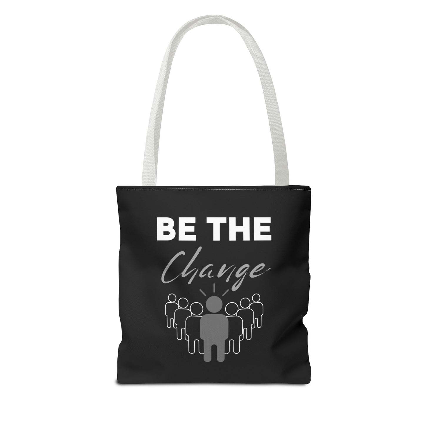 Tote Bag (AOP) - Be the Change - Black