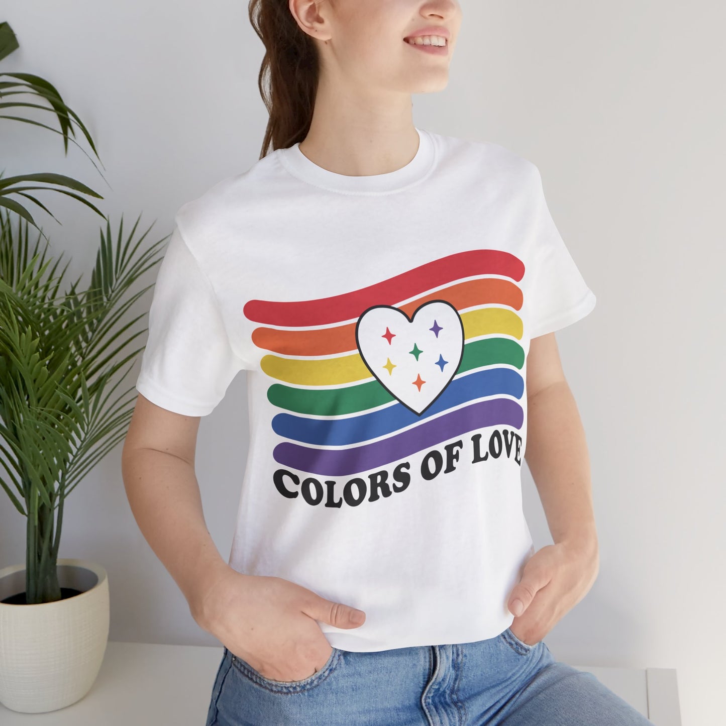 Valentines - Unisex Jersey Short Sleeve Tee - Colors Of Love