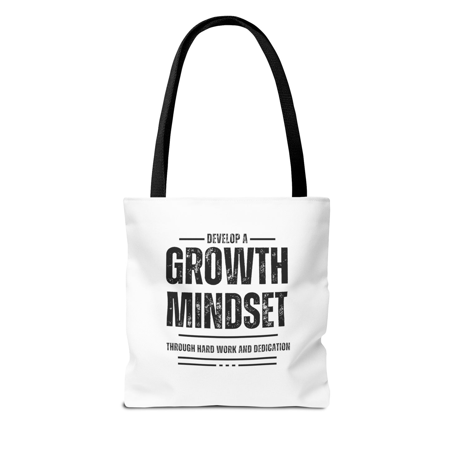 Tote Bag (AOP) - Develop a growth mindset - White