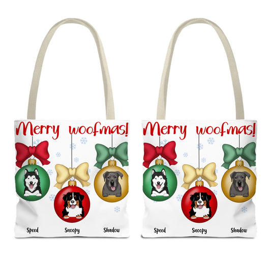 Customized Tote Bag (AOP) - Merry Woofmas