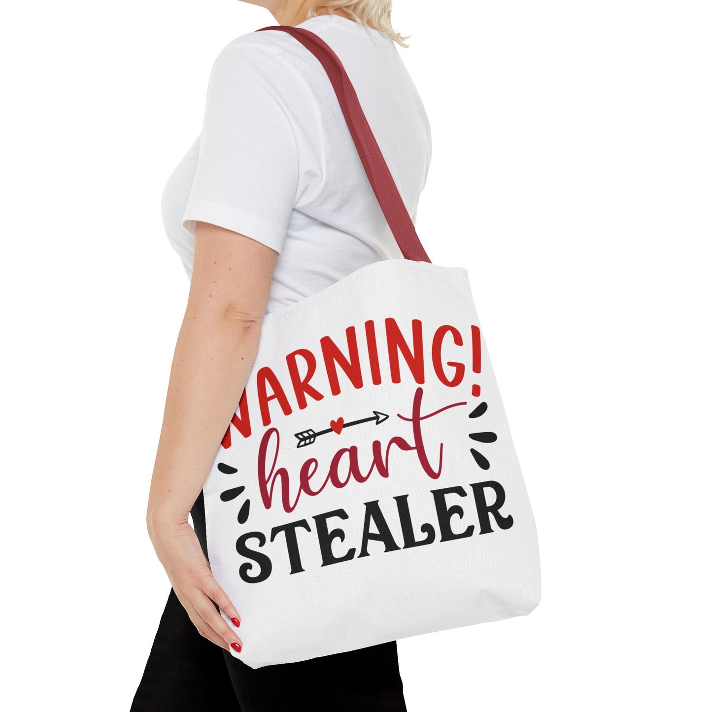 Valentine's - Tote Bag (AOP) - Warning Heart Stealer