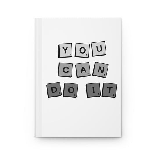 Hardcover Journal Matte - You Can Do It - White