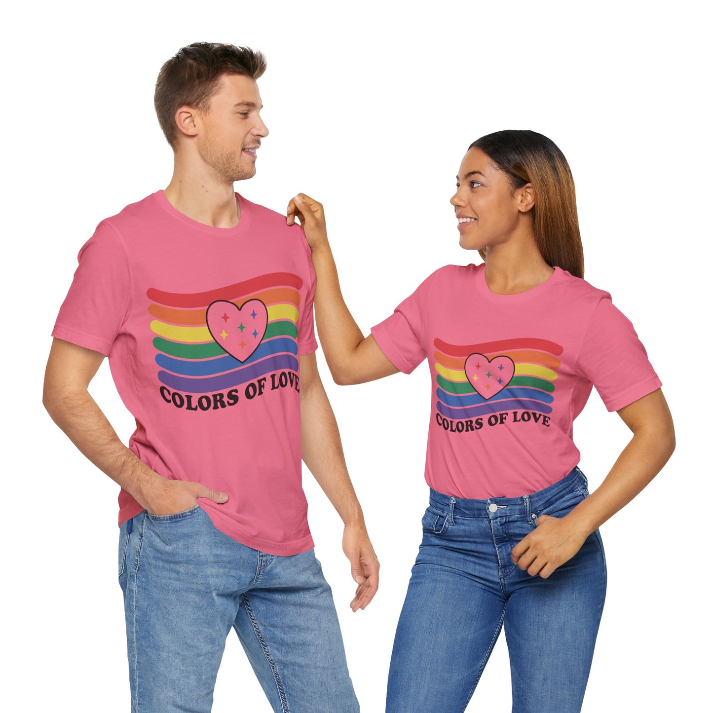 Valentines - Unisex Jersey Short Sleeve Tee - Colors Of Love