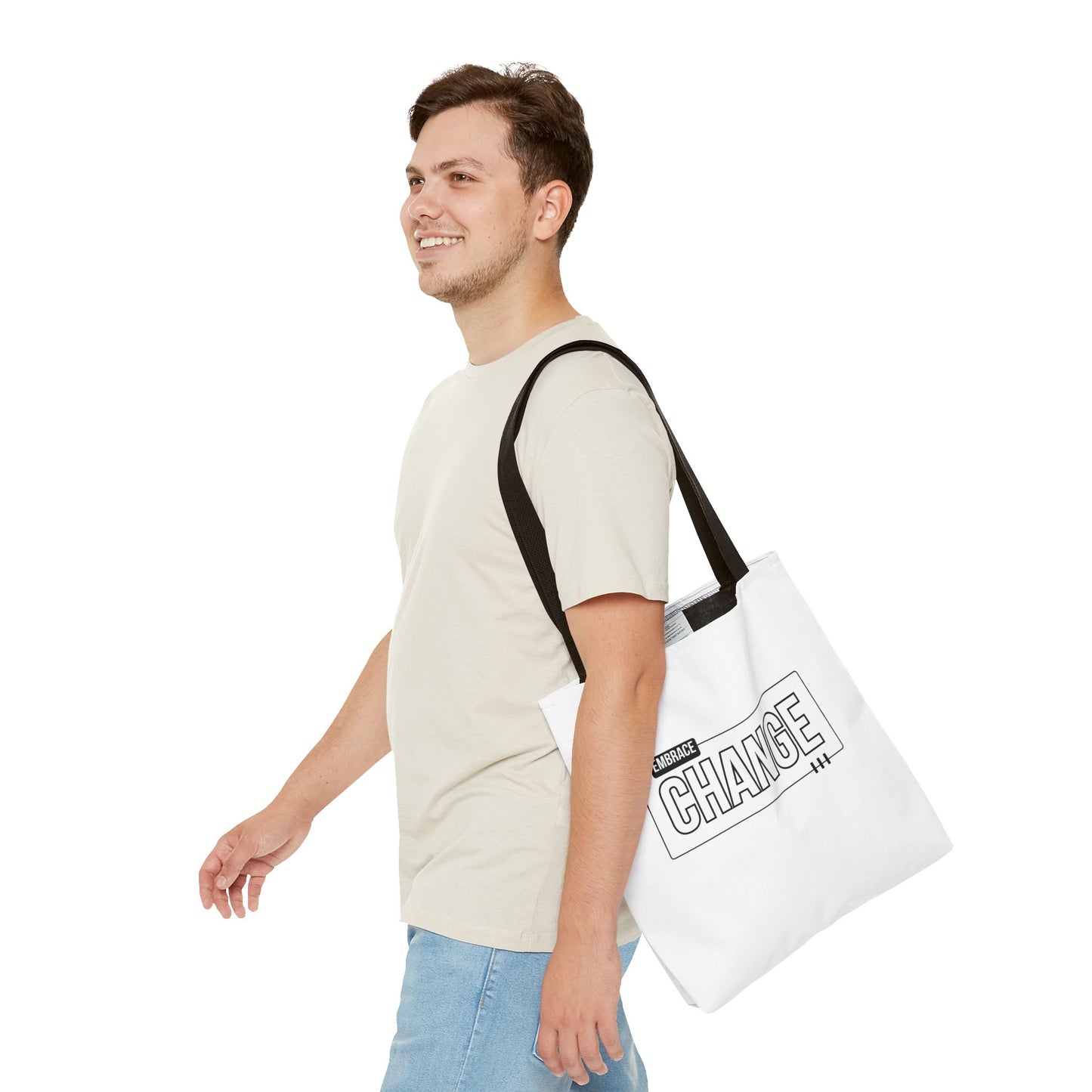 Tote Bag (AOP) - Embrace Change - White