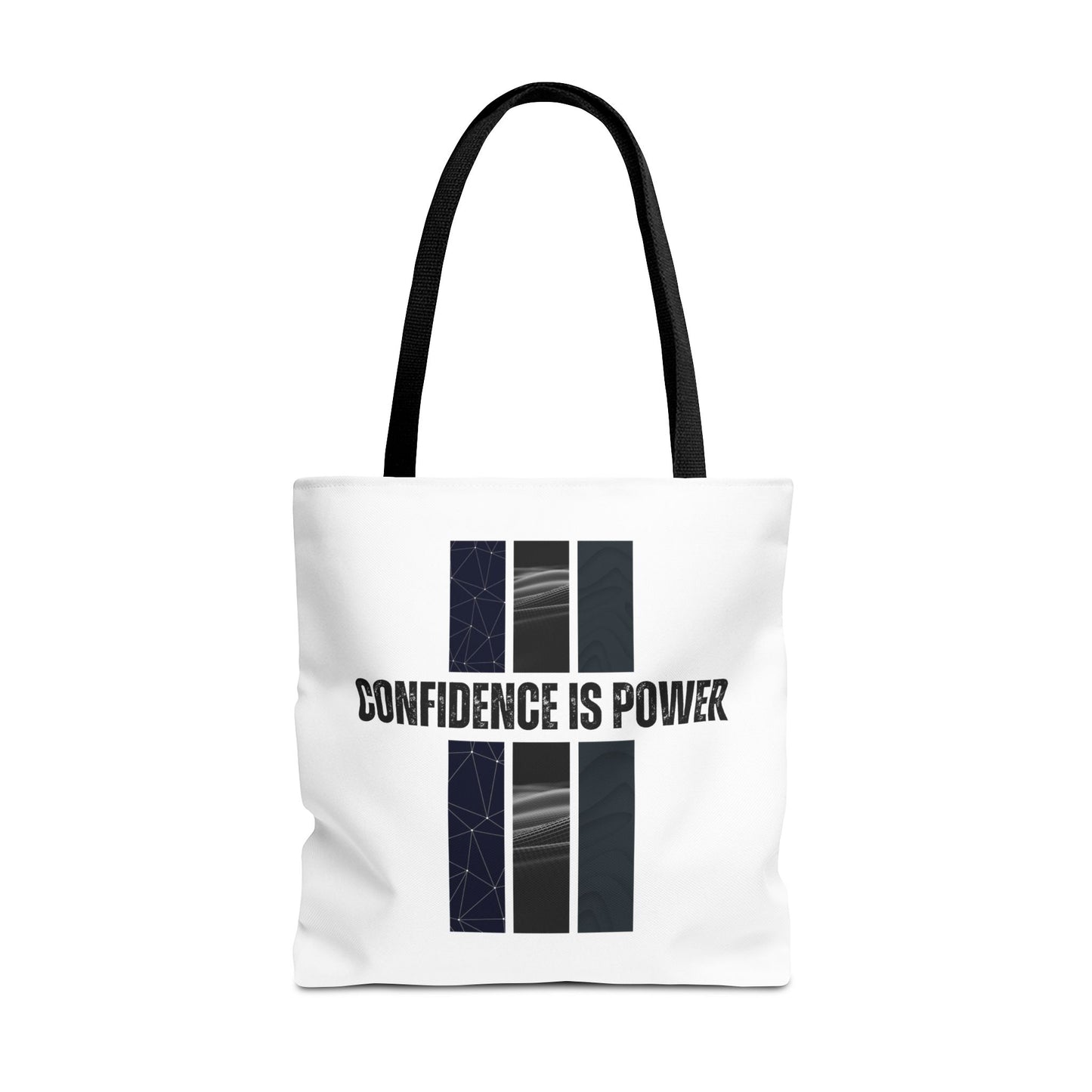 Tote Bag (AOP) - Confidence Is Power - White