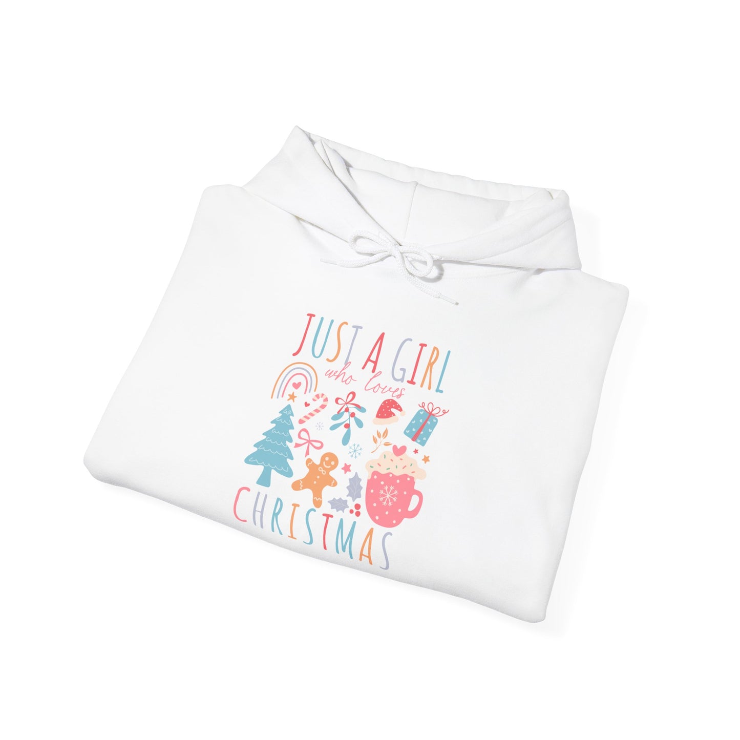 Christmas - Unisex Heavy Blend™ Hooded Sweatshirt - Just A Girl Who Loves Christmas