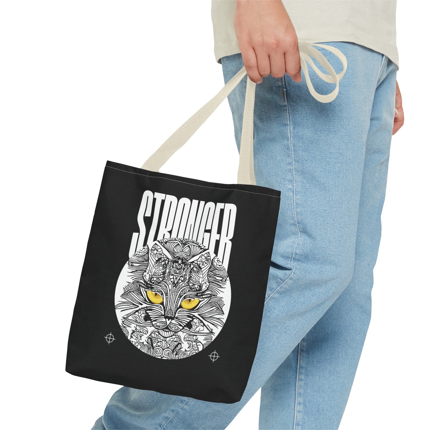 Tote Bag (AOP) - Stronger - Black