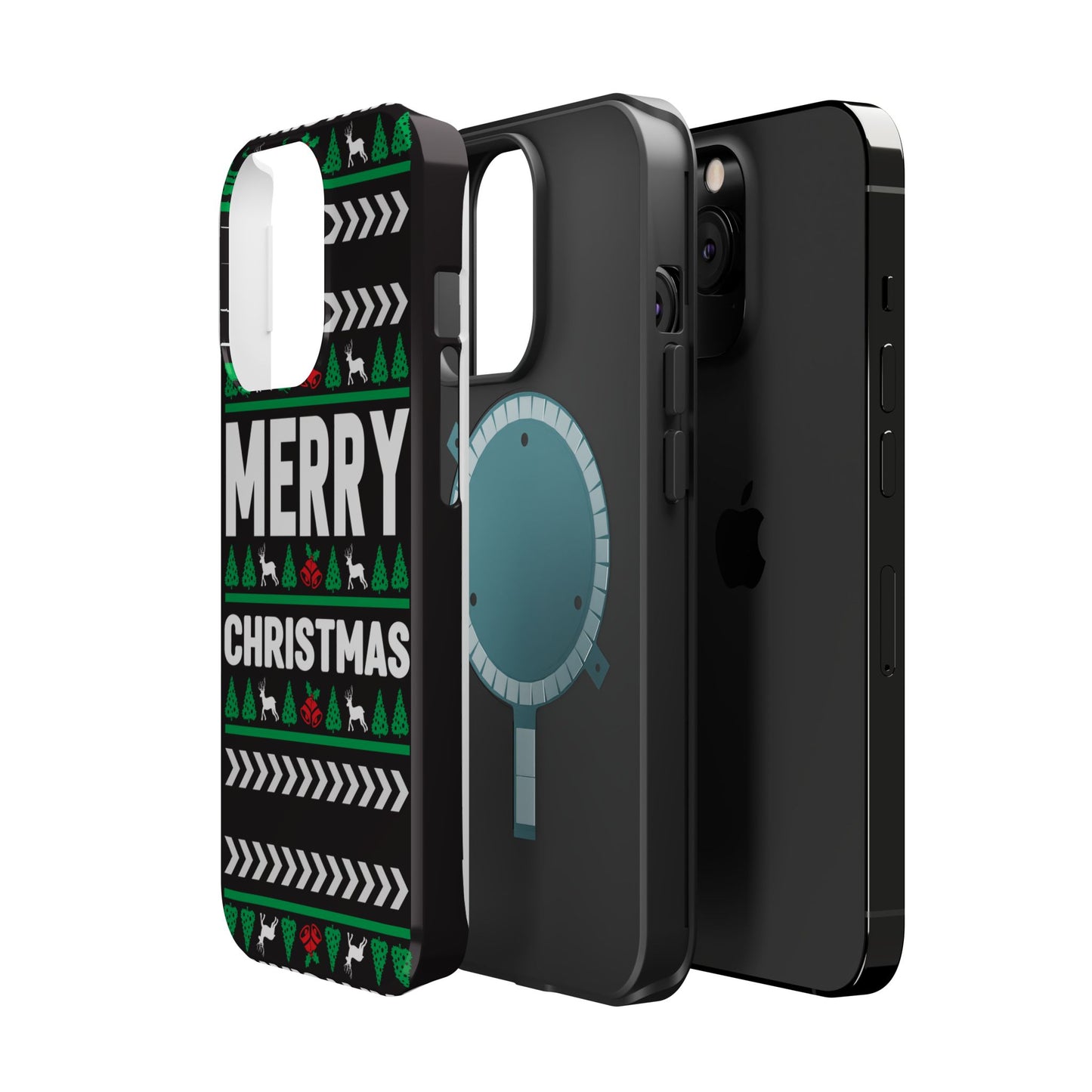 Christmas - Magnetic Tough Cases - Merry Christmas - Black & Green