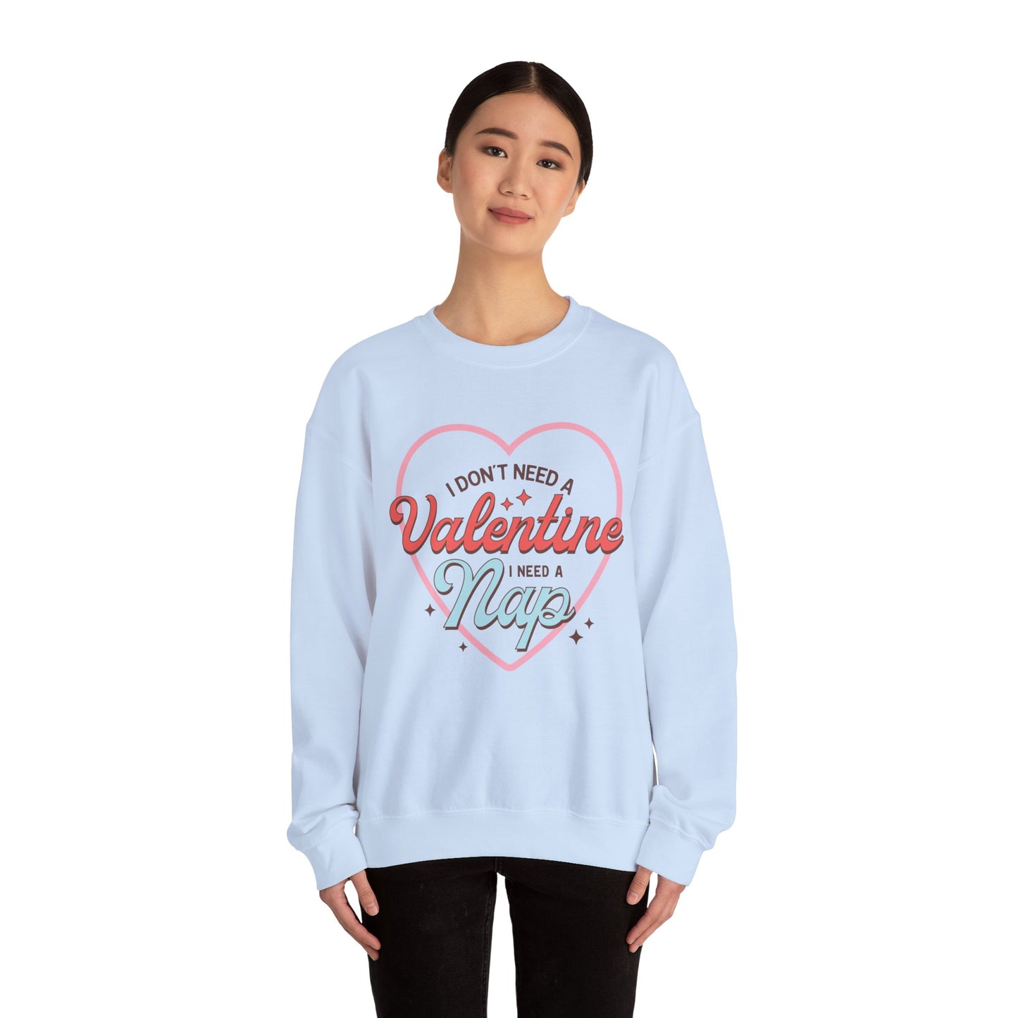 Valentine's - Unisex Heavy Blend™ Crewneck Sweatshirt - Valentine Nap