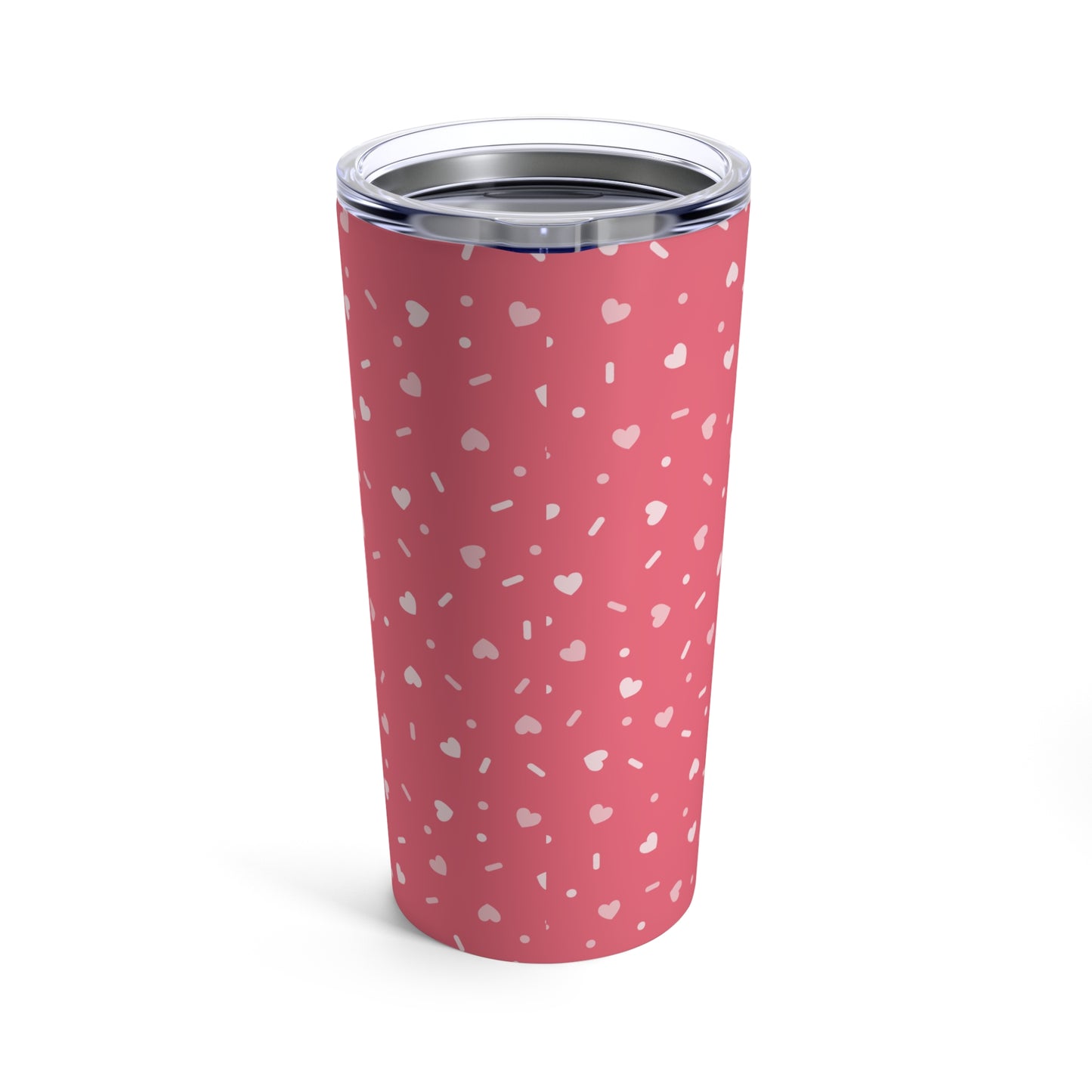 Valentine's  - Stainless Steel Tumbler 20oz - Sprinkle Pink