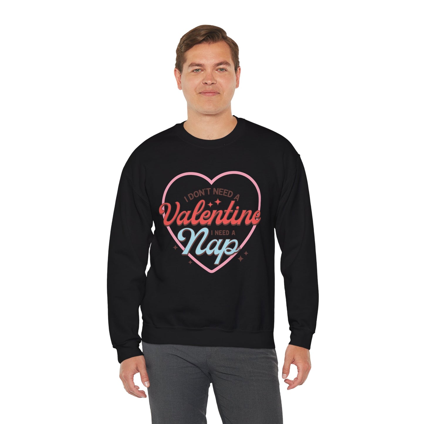 Valentine's - Unisex Heavy Blend™ Crewneck Sweatshirt - Valentine Nap