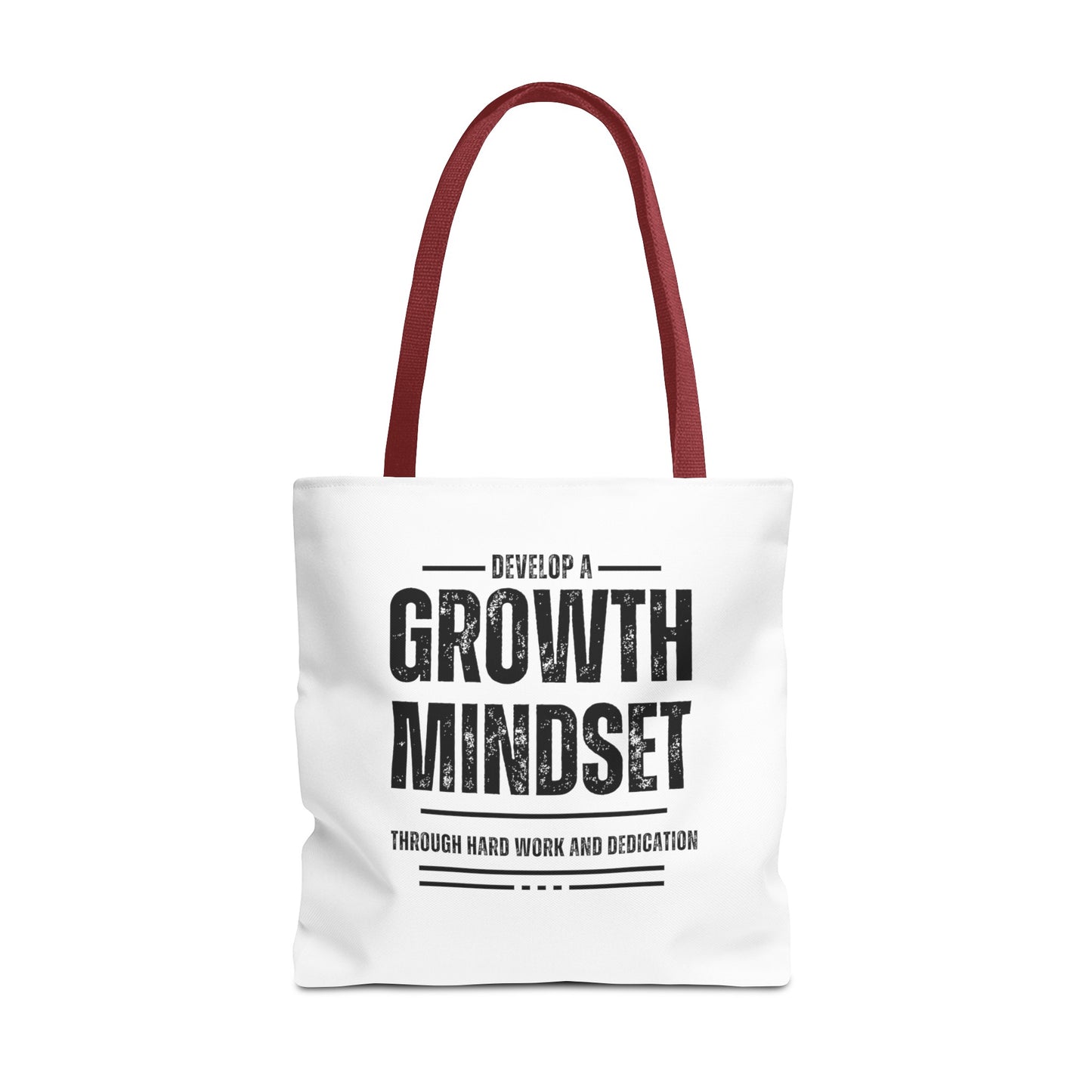 Tote Bag (AOP) - Develop a growth mindset - White