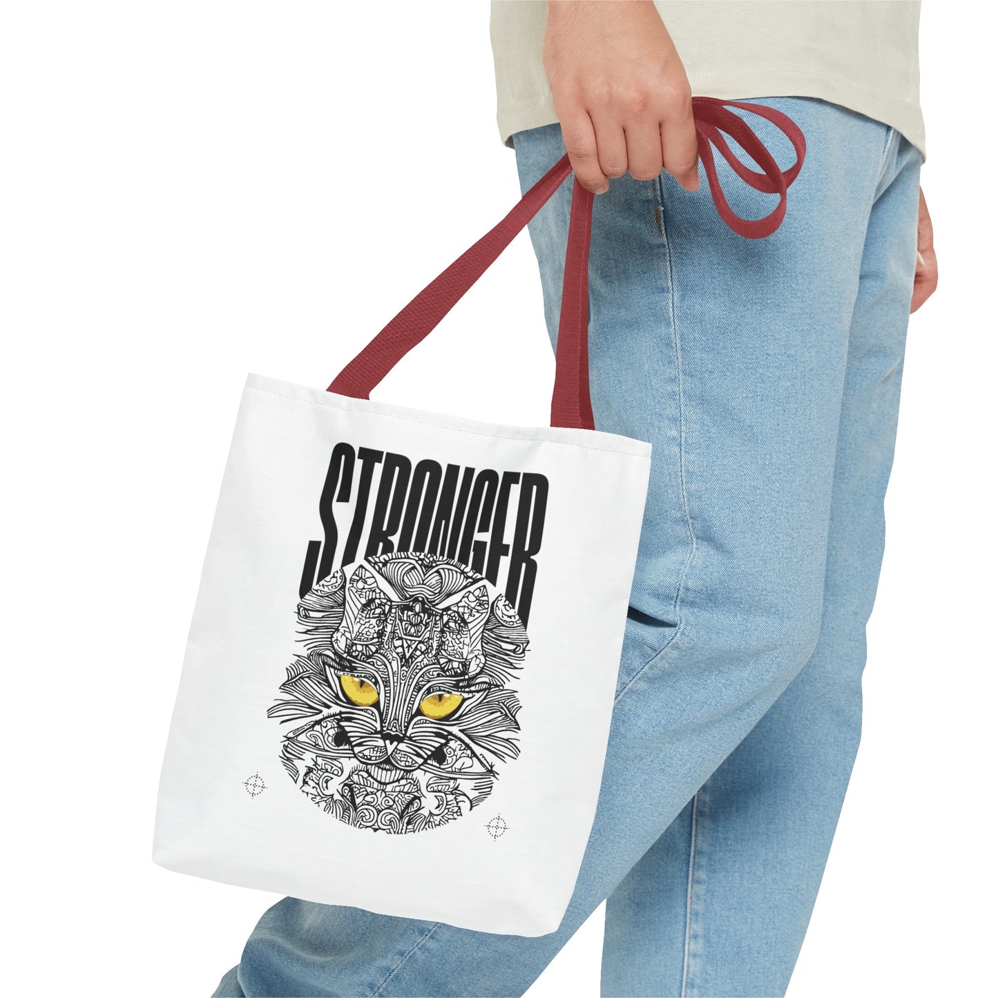 Tote Bag (AOP) - Stronger - White