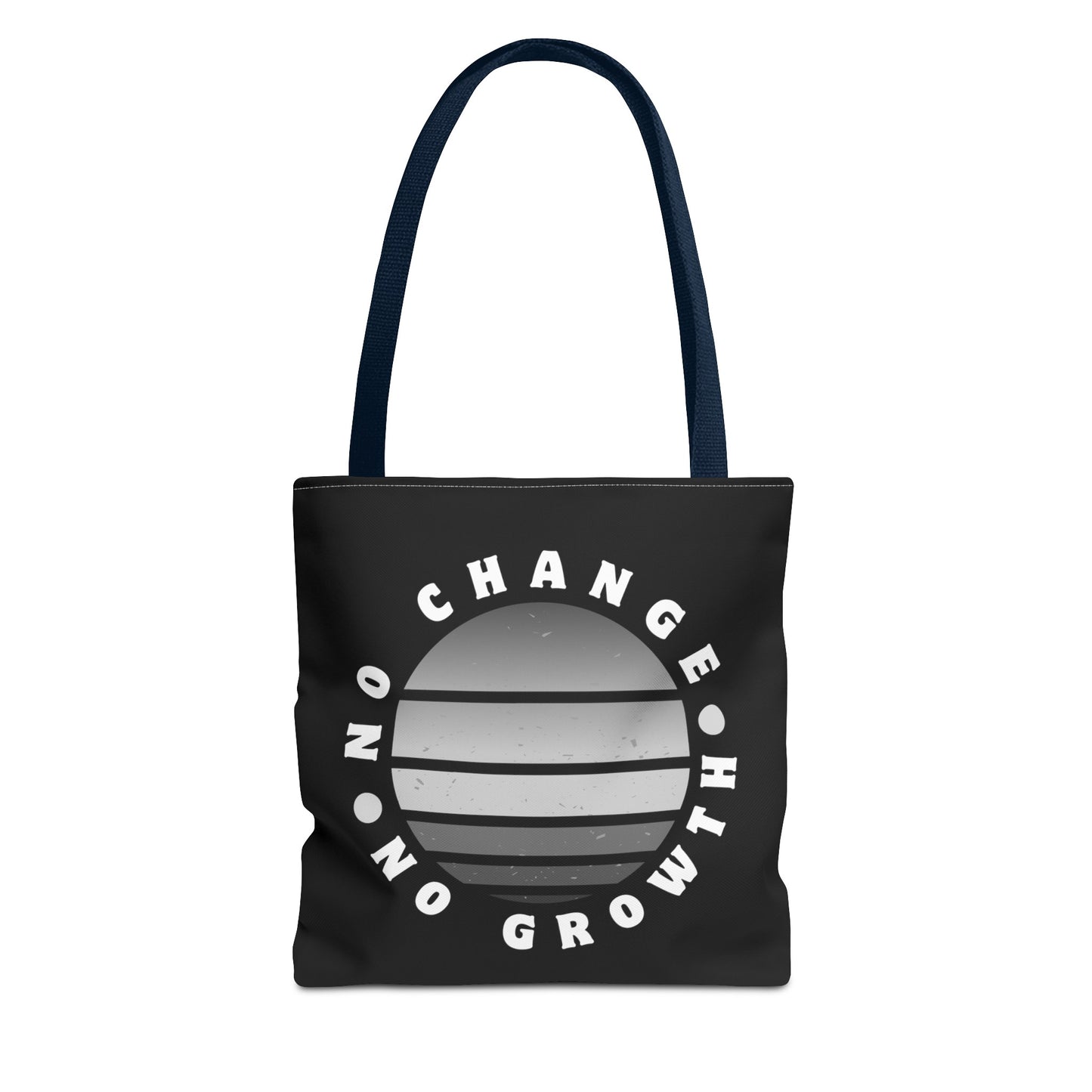 Tote Bag (AOP) - No Change No Growth - Black