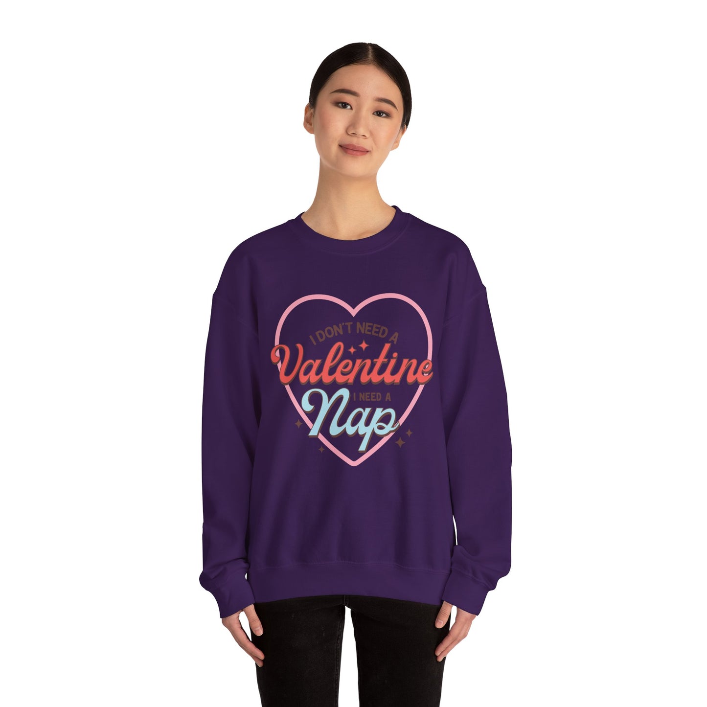 Valentine's - Unisex Heavy Blend™ Crewneck Sweatshirt - Valentine Nap