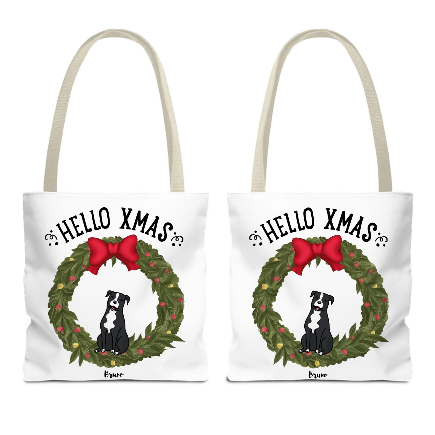 Customized Tote Bag (AOP) - Hello XMAS