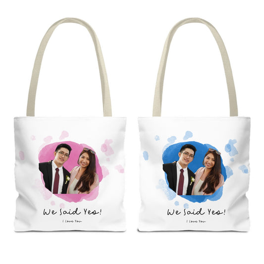 Customized Tote Bag (AOP) - We Said Yes!