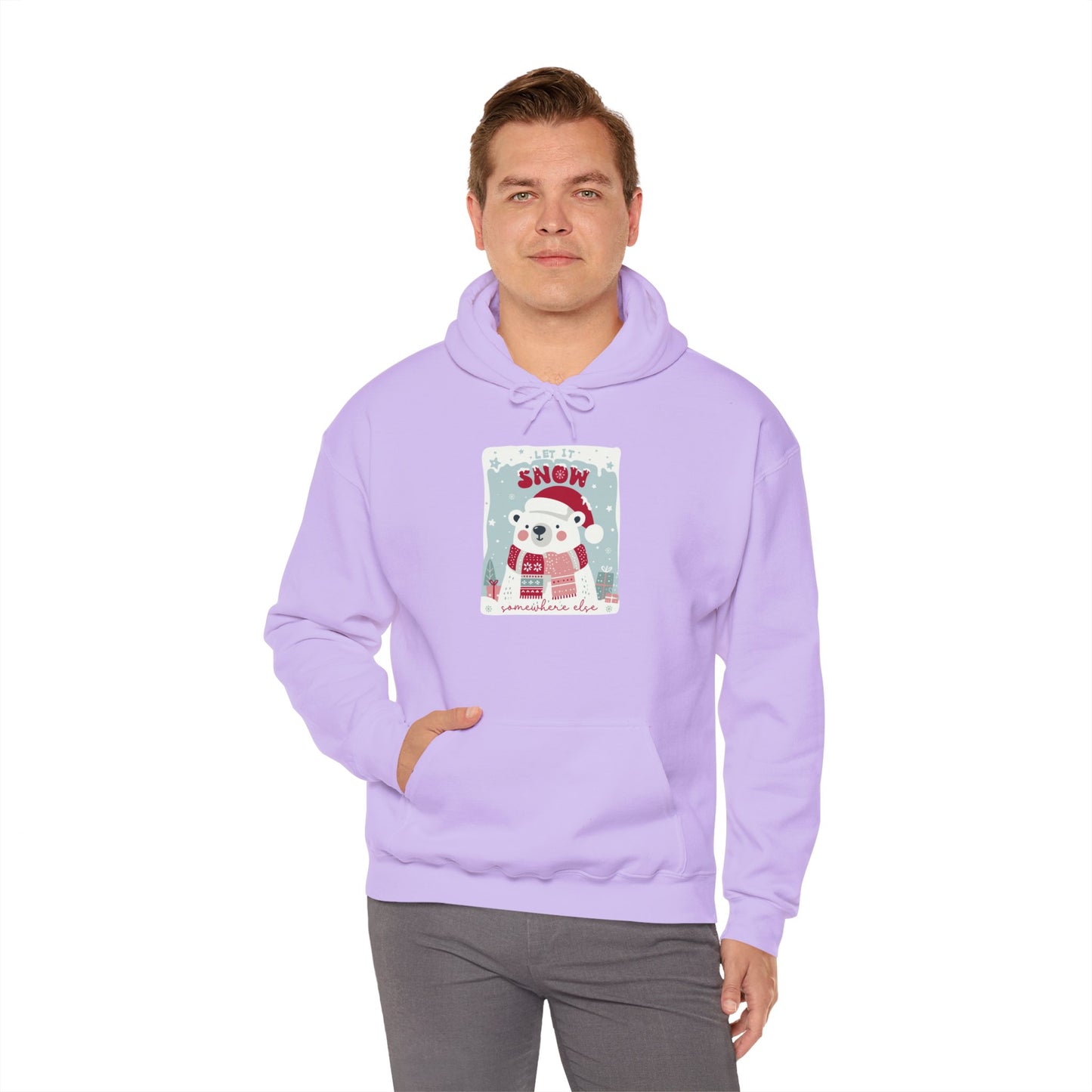 Christmas - Unisex Heavy Blend™ Hooded Sweatshirt - Let It Snow