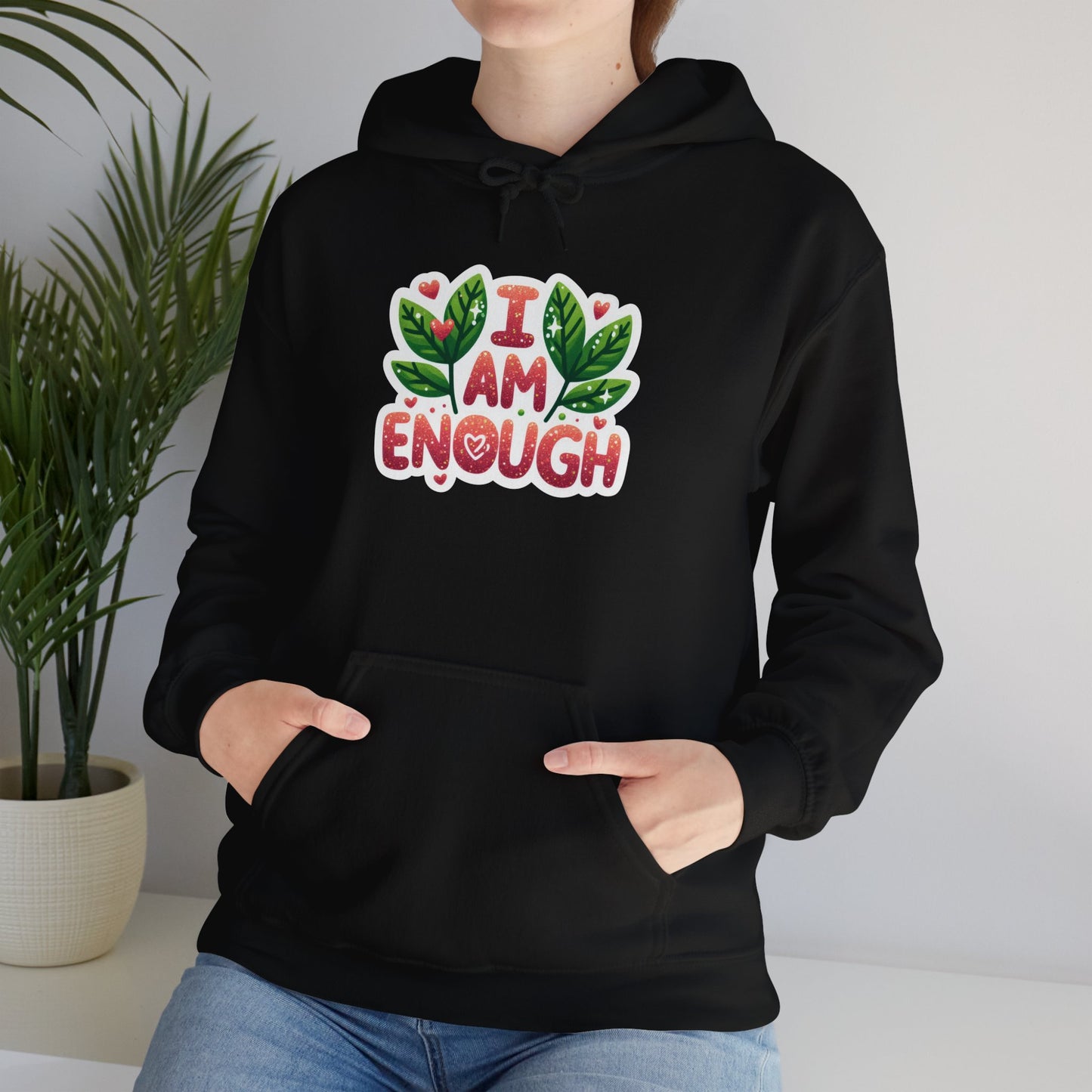 Unisex Heavy Blend™ Hooded Sweatshirt - I AM ENOUGH -