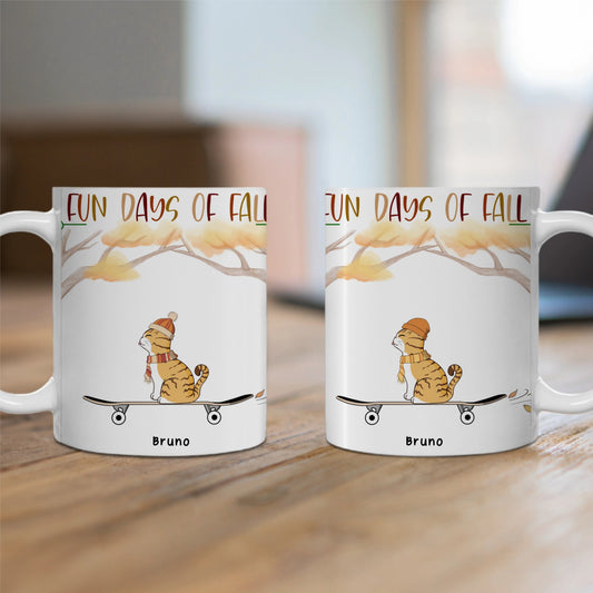 Customized Ceramic Mug, (11oz, 15oz) - Fun Days Of Fall