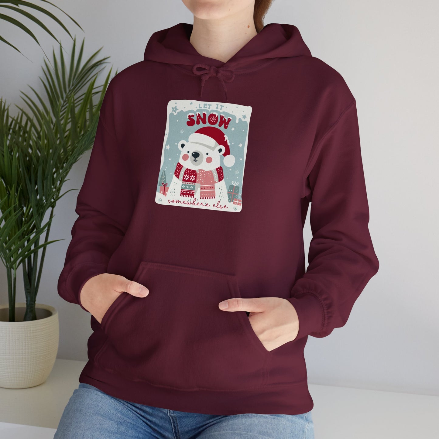 Christmas - Unisex Heavy Blend™ Hooded Sweatshirt - Let It Snow