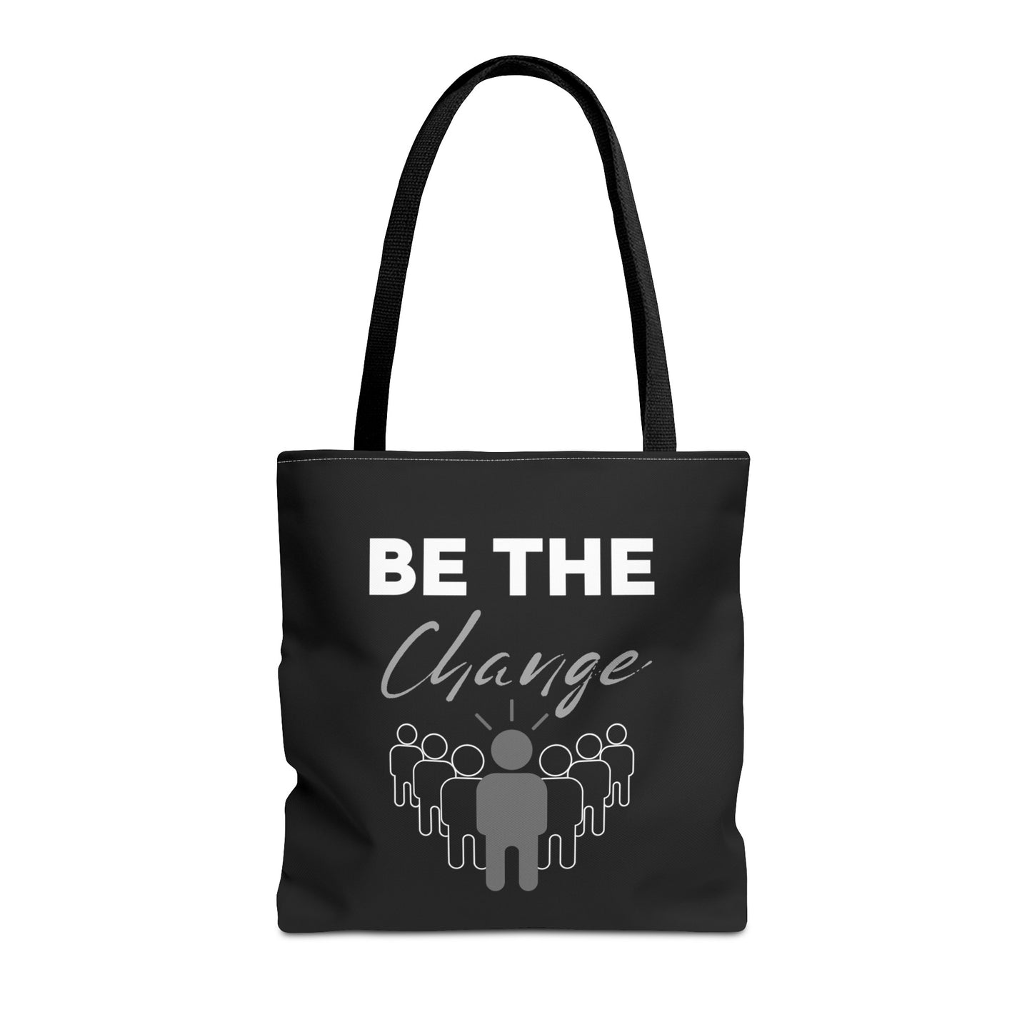 Tote Bag (AOP) - Be the Change - Black