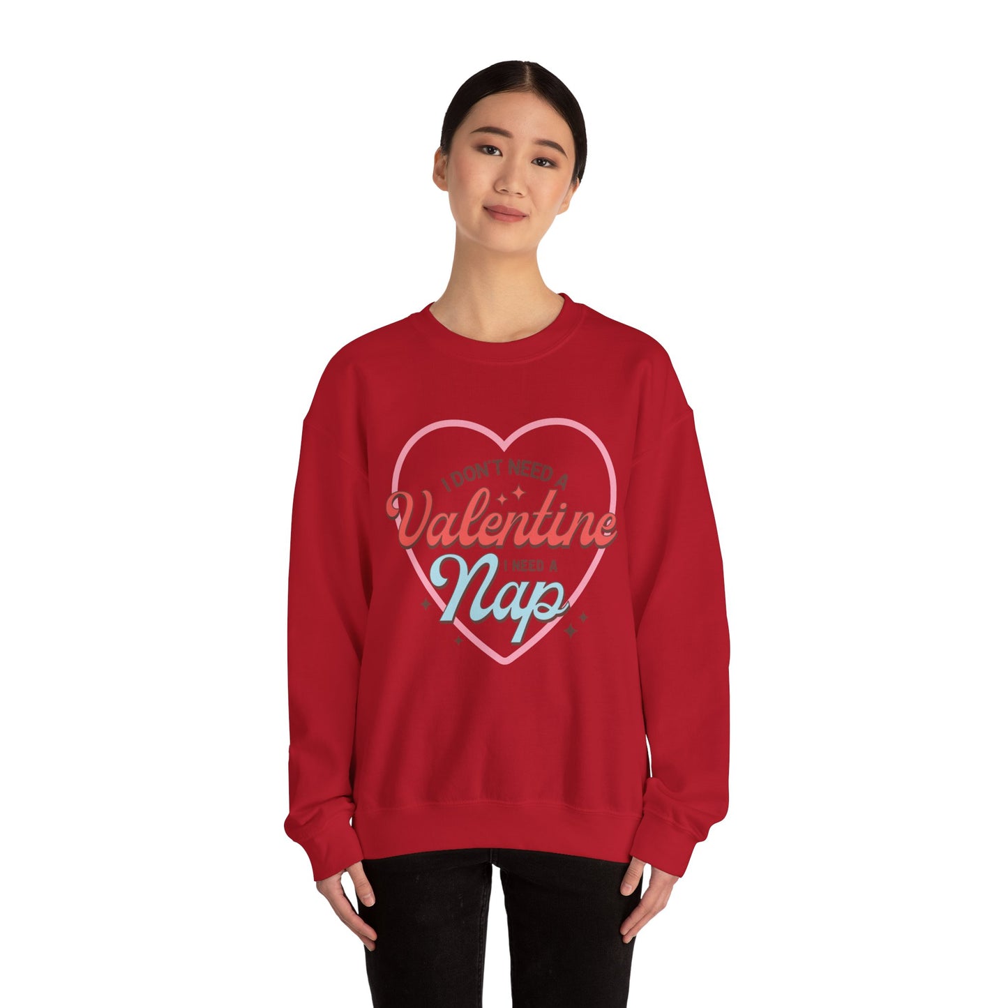 Valentine's - Unisex Heavy Blend™ Crewneck Sweatshirt - Valentine Nap