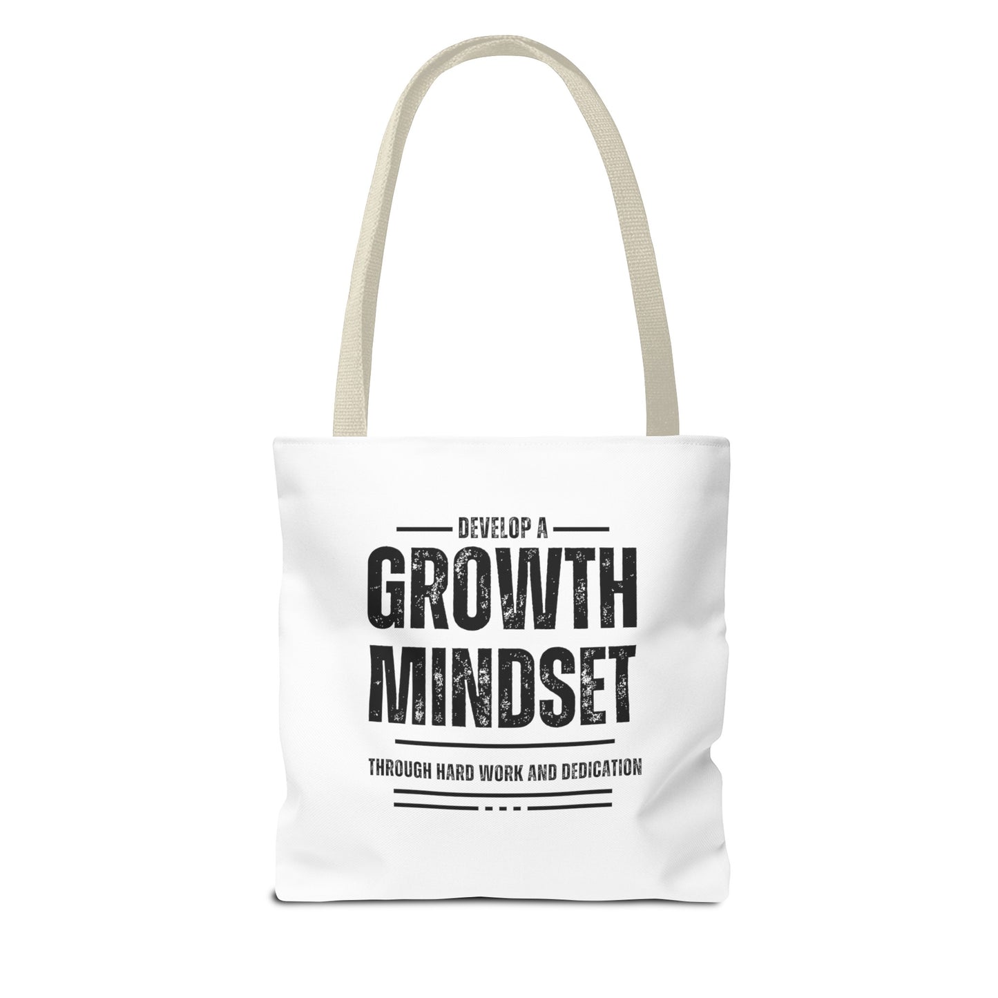 Tote Bag (AOP) - Develop a growth mindset - White