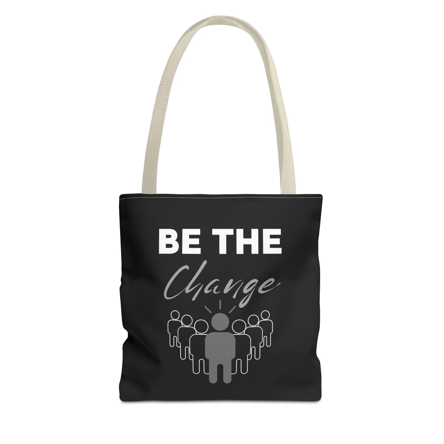 Tote Bag (AOP) - Be the Change - Black