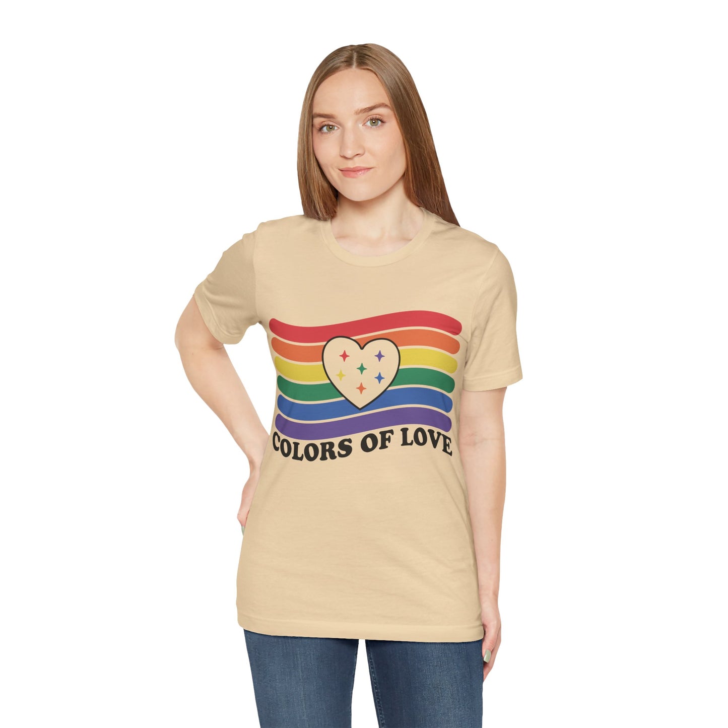 Valentines - Unisex Jersey Short Sleeve Tee - Colors Of Love