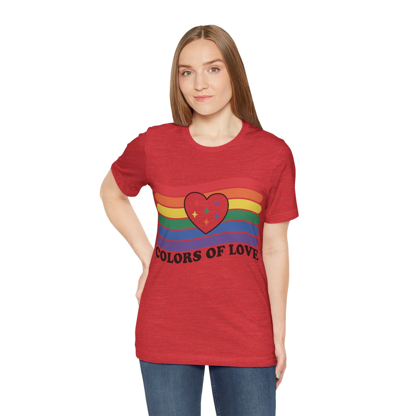 Valentines - Unisex Jersey Short Sleeve Tee - Colors Of Love