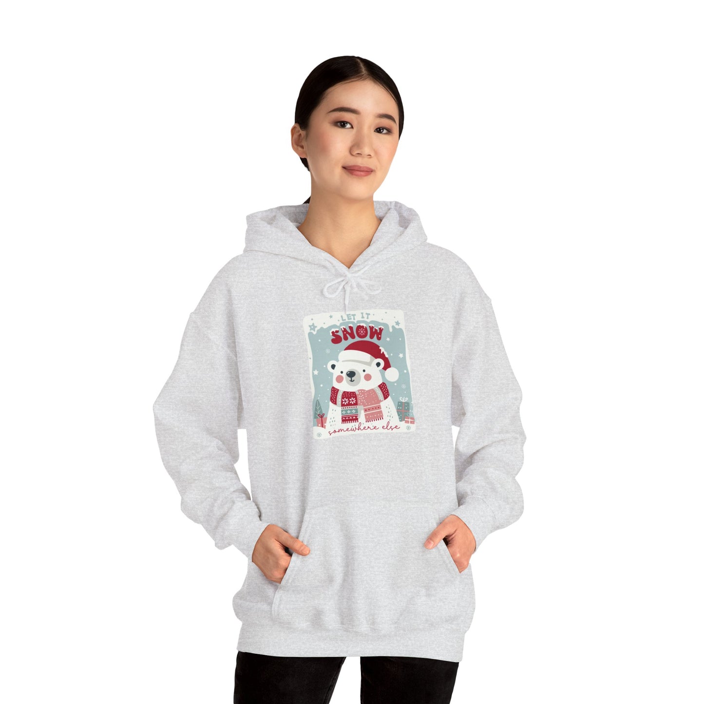 Christmas - Unisex Heavy Blend™ Hooded Sweatshirt - Let It Snow