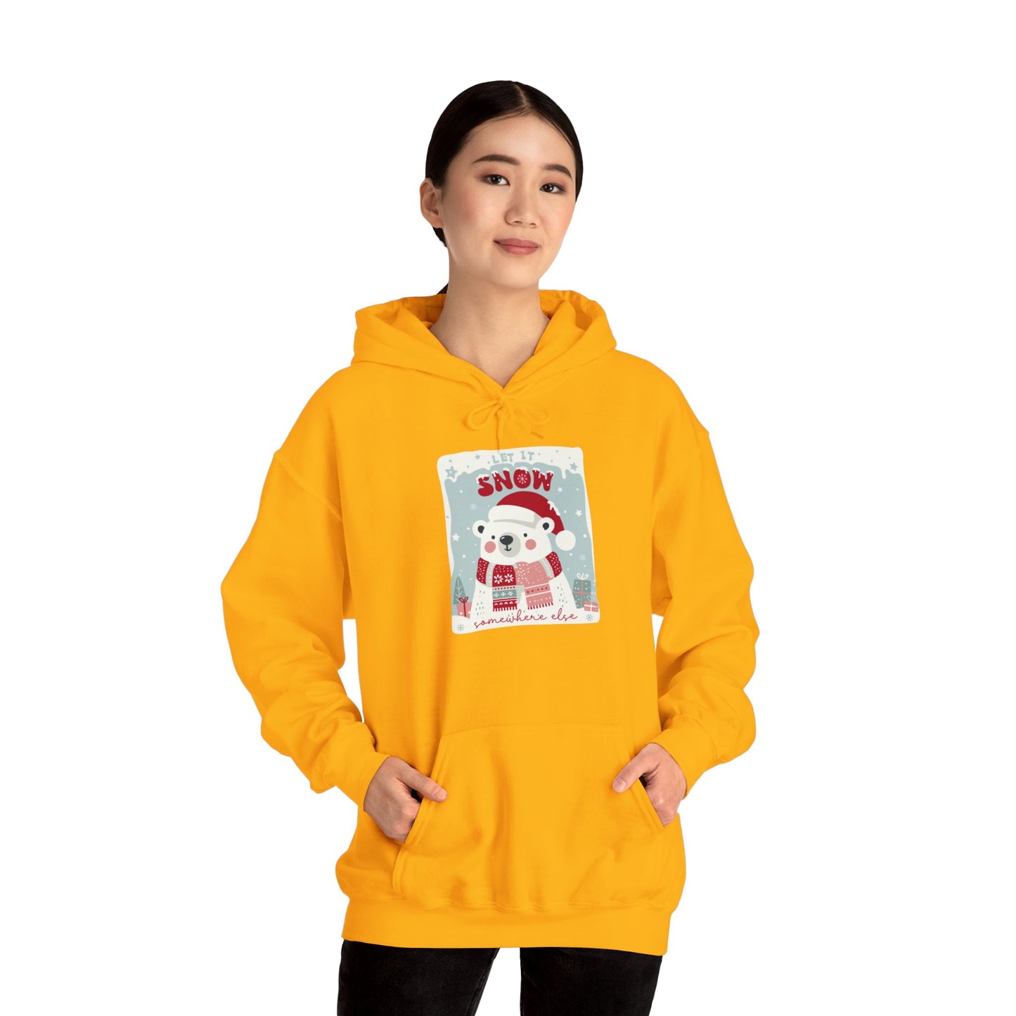 Christmas - Unisex Heavy Blend™ Hooded Sweatshirt - Let It Snow