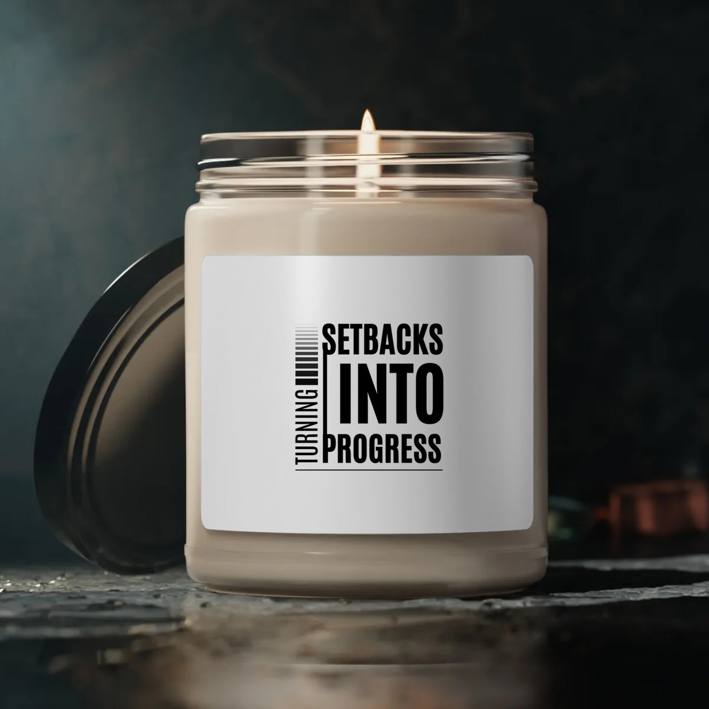 Scented Soy Candle, 9oz - TURNING SETBACKS INTO PROGRESS -