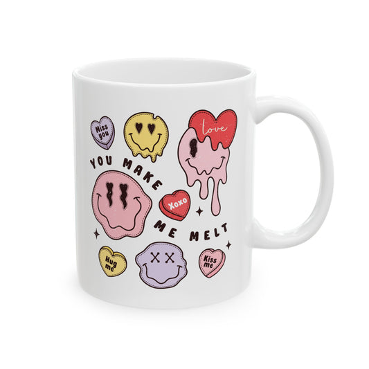 Valentine's - Ceramic Mug, (11oz, 15oz) - You Make Me Melt