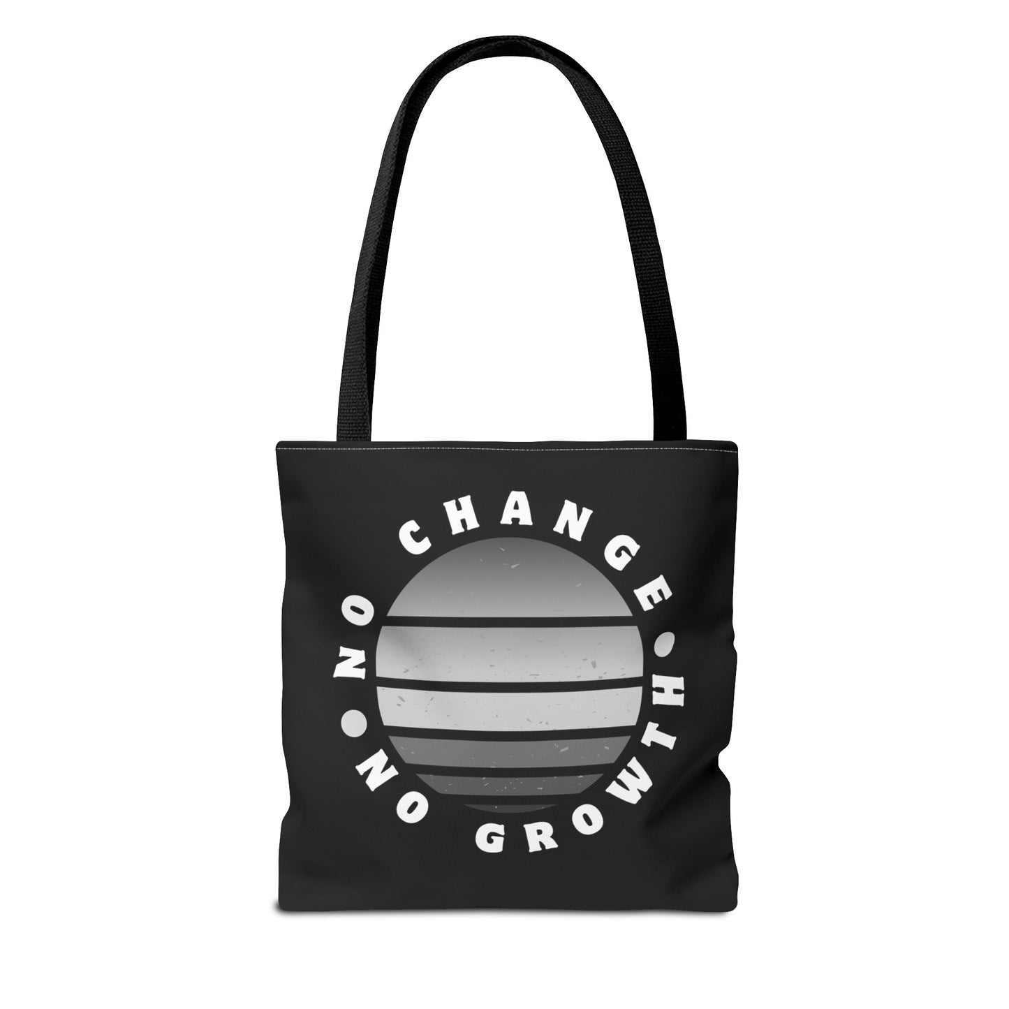 Tote Bag (AOP) - No Change No Growth - Black