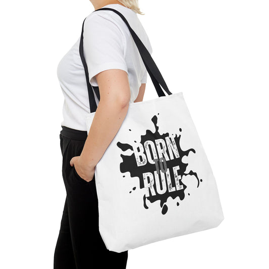 Tote Bag (AOP) - Born To Rule - White