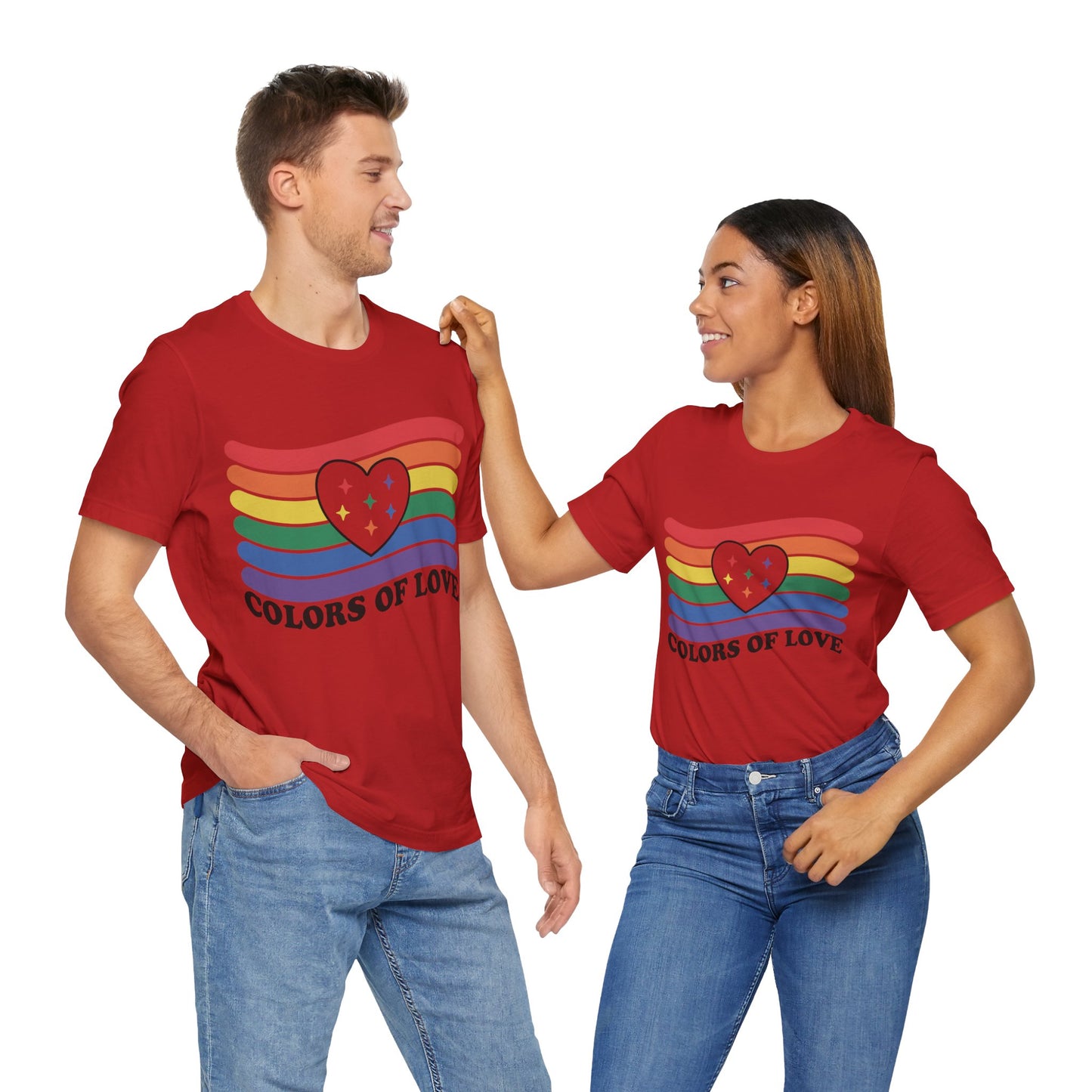 Valentines - Unisex Jersey Short Sleeve Tee - Colors Of Love