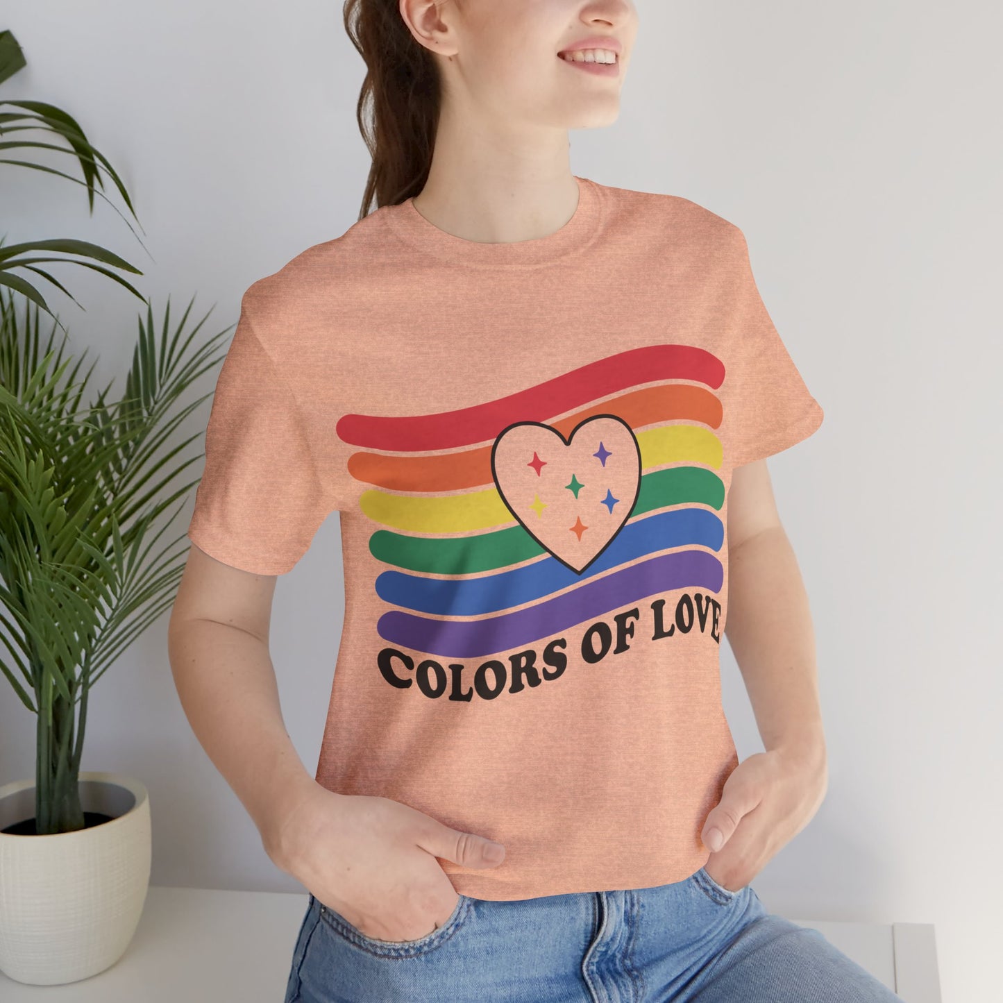 Valentines - Unisex Jersey Short Sleeve Tee - Colors Of Love