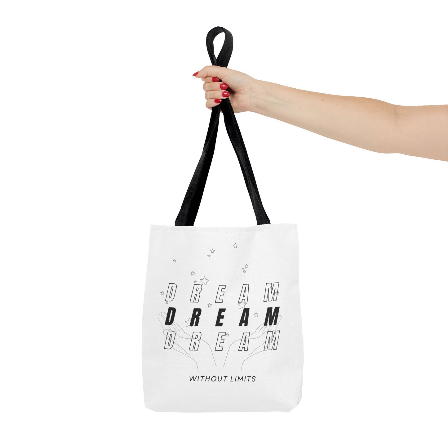 Tote Bag (AOP) - Dream Without Limits - White