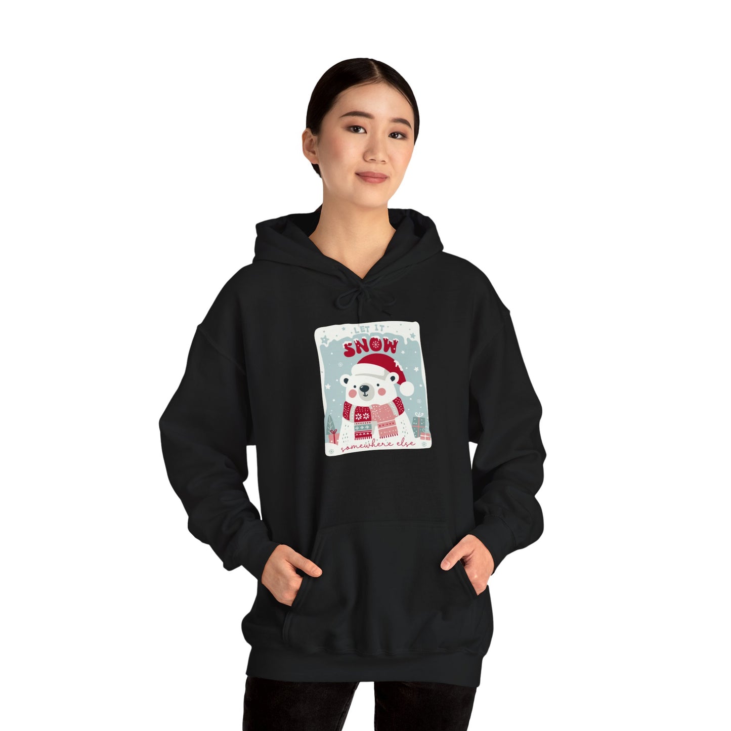 Christmas - Unisex Heavy Blend™ Hooded Sweatshirt - Let It Snow